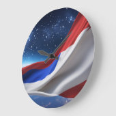 USA Flag Logo Wall Clock ラージ壁時計 (傾斜)