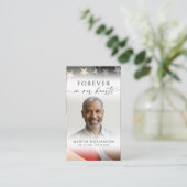 USA Flag Military Photo Cross Funeral Prayer Card 名刺 (スタンド正面)