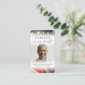 USA Flag Military Photo Cross Memorial Prayer Card 名刺 (スタンド正面)