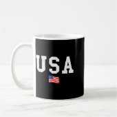 Usa flag patriotic american flag 4th of july men コーヒーマグカップ (左)