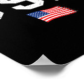 Usa flag patriotic american flag 4th of july men ポスター (角)