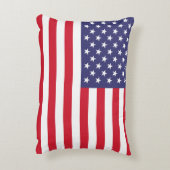 USA Flag Patriotic American Red White Blue アクセントクッション (裏面(縦))