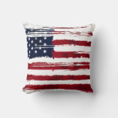 USA Flag Patriotic American Red White Blue クッション (正面)