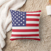 USA Flag Patriotic American Red White Blue クッション (ブランケット)