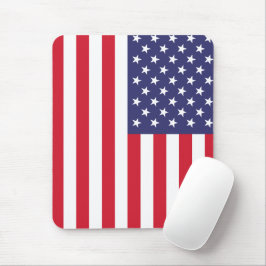 USA Flag Patriotic American Red White Blue マウスパッド