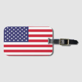 USA Flag Patriotic American Red White Blue ラゲッジタグ (正面横)