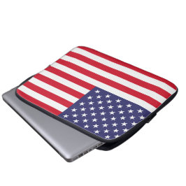 USA Flag Patriotic American Red White Blue ラップトップスリーブ
