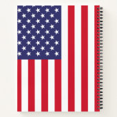 USA Flag Patriotic American Red White Blue Spiral  ノートブック (裏面)