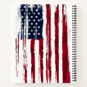 USA Flag Patriotic American Red White Blue Spiral  ノートブック (裏面)