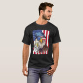 USA Flag Patriotic Eagle Sunglasses 4th Of July Be Tシャツ (正面フル)