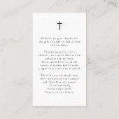 USA Flag Photo Cross Funeral Memorial Prayer Card 名刺 (裏面)