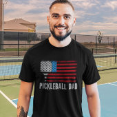 USA Flag Pickleball Dad Tシャツ