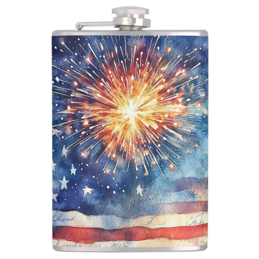 USA flag. Please of Allegiance.  フラスク (正面)