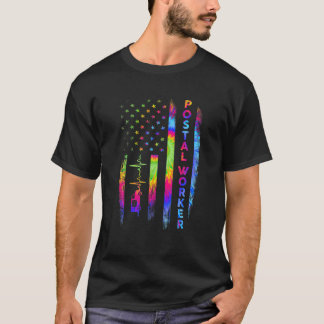 USA Flag Postal Life Mail Carrier Postal Worker, M Tシャツ