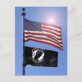 USA FLAG & POW miaフラグ ポストカード