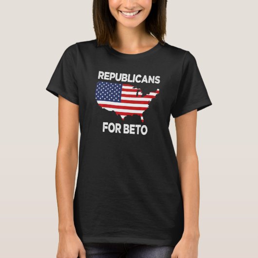 USA Flag Republicans For Beto 2022 Texas Needs Bet Tシャツ (正面)