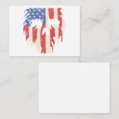 USA Flag Skull Beard | Distressed Patriotic Design ノートカード (正面/裏面)
