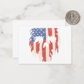 USA Flag Skull Beard | Distressed Patriotic Design ノートカード (正面/裏面インサイチュ)