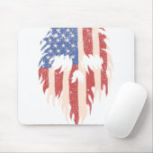 USA Flag Skull Beard | Distressed Patriotic Design マウスパッド (マウス)