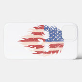 USA Flag Skull Beard | Distressed Patriotic Design Case-Mate iPhoneケース (裏面 (横))