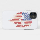 USA Flag Skull Beard | Distressed Patriotic Design Case-Mate iPhoneケース (裏面(横))
