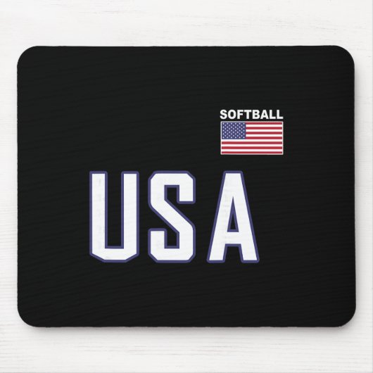 Usa Flag Softll Pocket Team Jersey Gift Top Tee マウスパッド (正面)