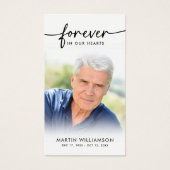 USA Flag Sympathy Funeral Photo Prayer Cards (正面)