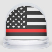 USA Flag Thin Red Line Symbolic Memorial on a (正面)