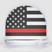 USA Flag Thin Red Line Symbolic Memorial on a (裏面)