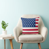 USA Flag Throw Pillow – Patriotic American Home de クッション (椅子)