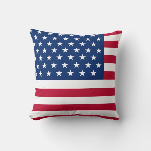 USA Flag Throw Pillow – Patriotic American Home de クッション (正面)