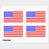USA Flag Totally Printed 長方形シール (シート)