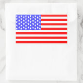 USA Flag Totally Printed 長方形シール (バッグ)
