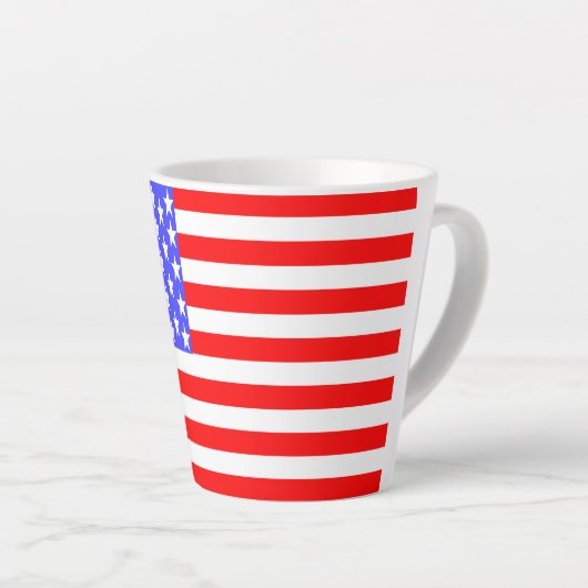 USA Flag Totally Printed Small カフェラテマグ (右アングル)