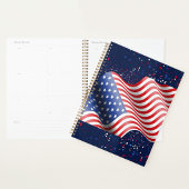 USA Flag Wavy Pattern プランナー手帳