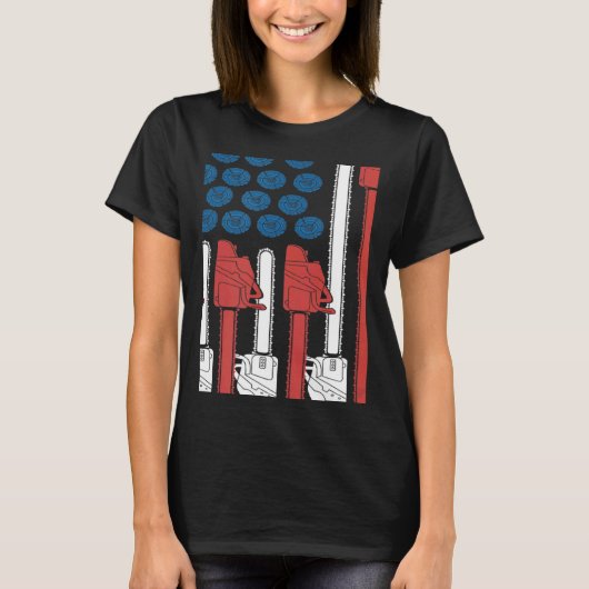 USA Flag Woodworking Woodworker Carpenter Fourth O Tシャツ (正面)