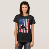 Usa Flag Wrestling American Flag Wrestling Wrestle Tシャツ (正面フル)