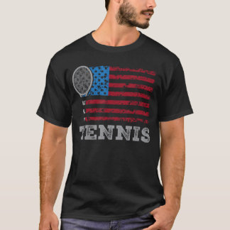 USA Flagennis Mens Womens USennis Loveream Sport v Tシャツ