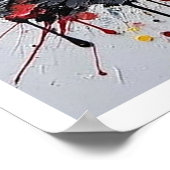 USA Football Citiscape Oil Painting Style Art ポスター (角)