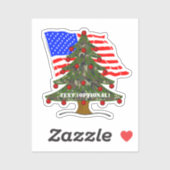 USA Forest Camouflage Christmas シール (シート)