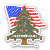 USA Forest Camouflage Christmas シール (正面)