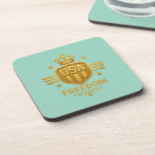 USA Freedom Golden Emblem Coasters – Set of 6 コースター (左側)