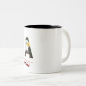 "USA – Freedom Is a State of Mind" ツートーンマグカップ (正面右)
