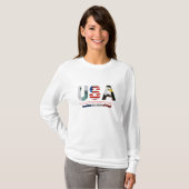 "USA – Freedom Is a State of Mind" Tシャツ (正面フル)