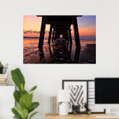 USA, Georgia, Tybee Island, Pier At Tybee Island ポスター (ホームオフィス)