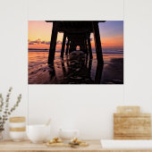 USA, Georgia, Tybee Island, Pier At Tybee Island ポスター (キッチン)