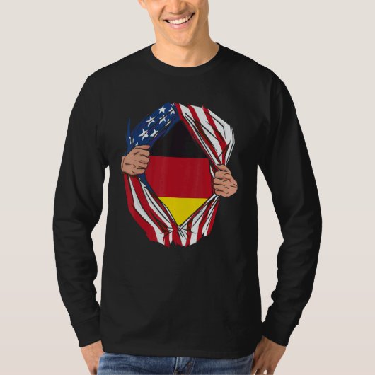 USA Germany Flag German American Von Steuben Day 3 Tシャツ (正面)