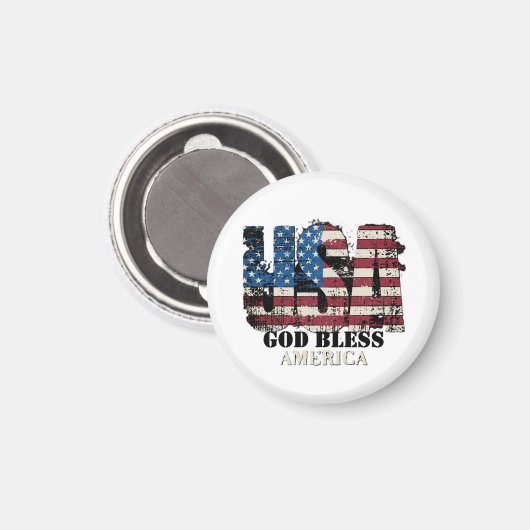 USA God Bless America マグネット (正面/裏面)