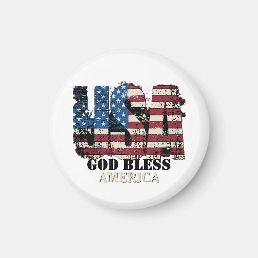 USA God Bless America マグネット (正面)