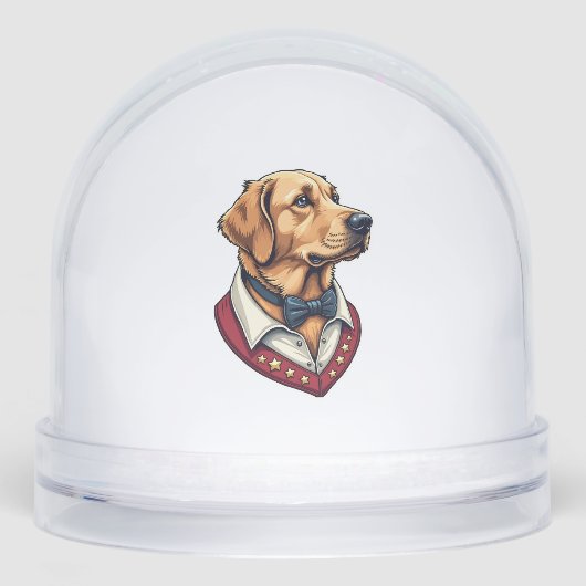 USA Golden Retriever Vintage Patriotic Dog Shirt (正面)